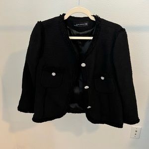 Midi sleeve tweed classic blazer